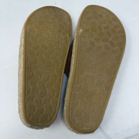 Toni Pons Tan Suede Espadrille Slides Size 41 US 10 Made In Spain Sandals Shoes - Picture 4 of 9